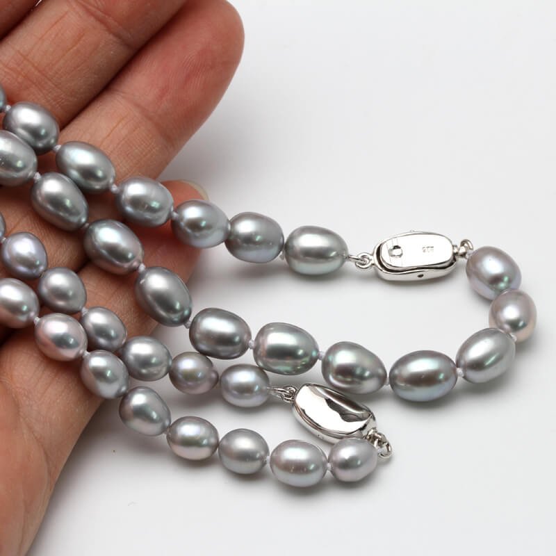 grey pearl necklace