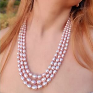 Onion Pink Pearl Necklace