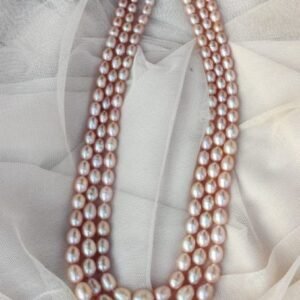 Onion Pink Pearl Necklace_Front